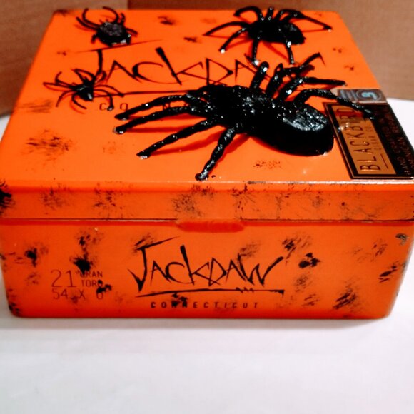 Suenos de Saundra Upcycled Collection, Blackbird JackDaw Cigar Box Decor /Storag - Picture 9 of 15